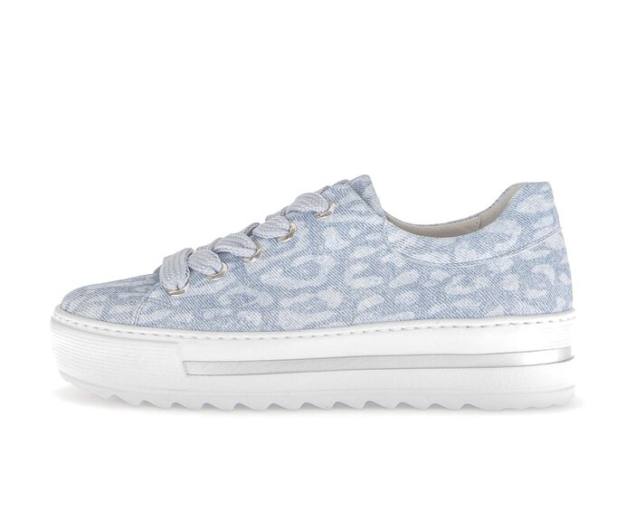 Gabor Damen Sneaker Low Blau - Effektleder