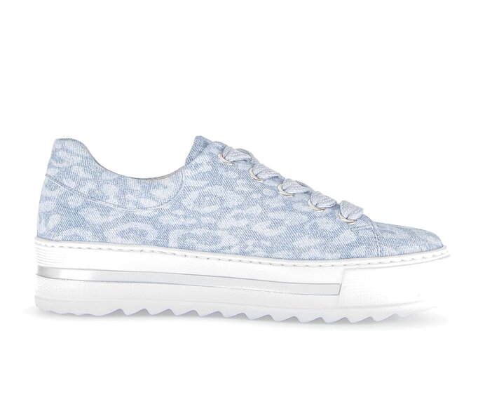 Gabor Damen  Sneaker Low Blau - Effektleder
