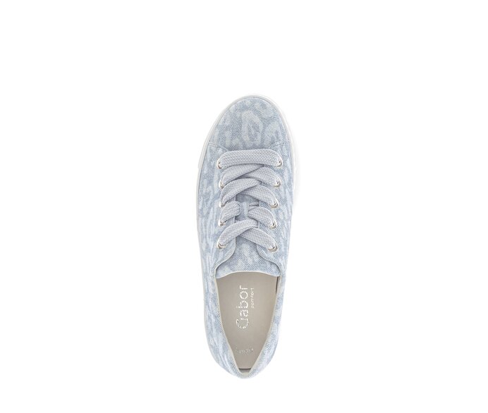 Gabor Damen  Sneaker Low Blau - Effektleder