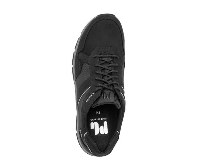 Pius Gabor Herren Sneaker Low Schwarz - Materialmix Leder/Textil