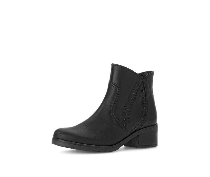 Gabor Damen  Elegante Stiefelette Schwarz - Glattleder