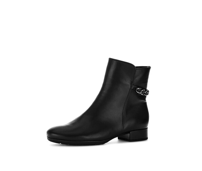 Gabor Damen  Elegante Stiefelette Schwarz - Glattleder