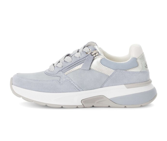 Gabor Damen Sneaker Low Blau - Materialmix Leder/Lederimitat