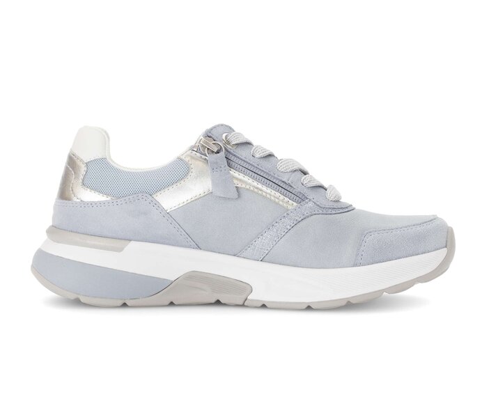 Gabor Damen  Sneaker Low Blau - Materialmix Leder/Lederimitat