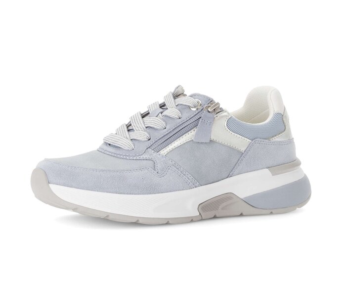 Gabor Damen  Sneaker Low Blau - Materialmix Leder/Lederimitat