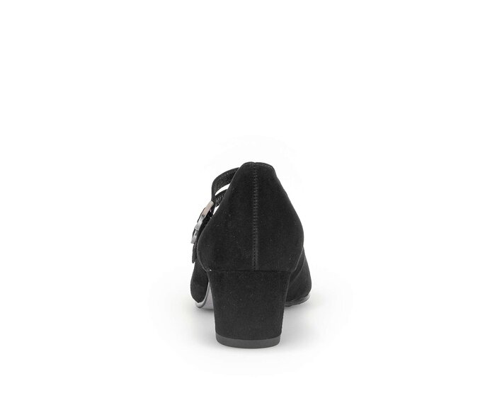 Gabor Damen  Spangenpumps Schwarz - Rauleder