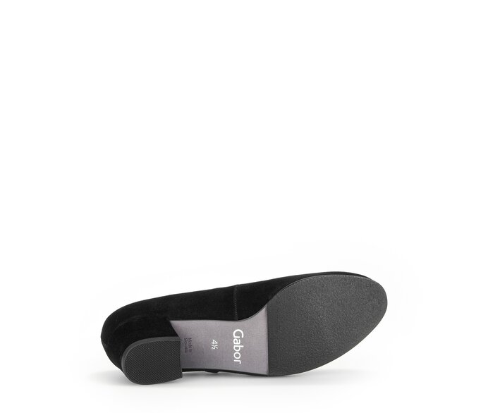 Gabor Damen  Spangenpumps Schwarz - Rauleder