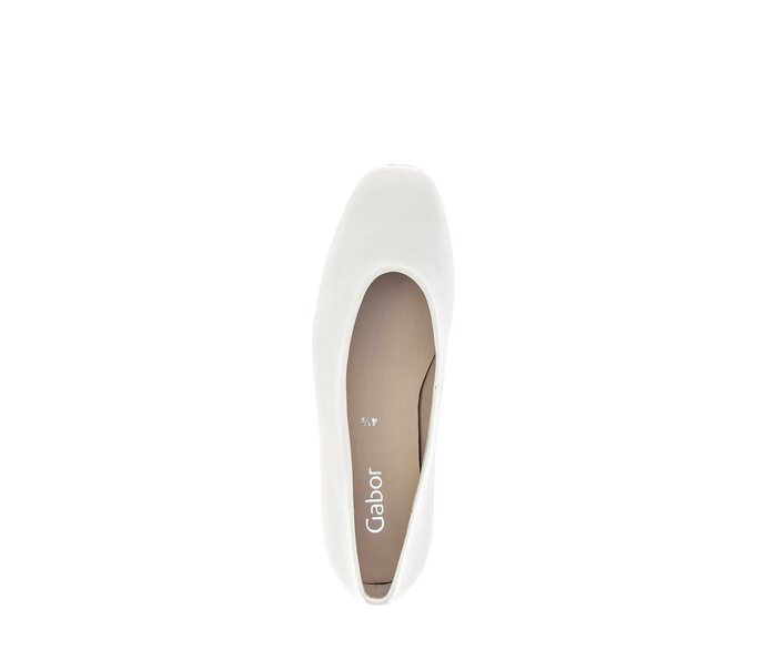 Gabor Damen  Eleganter Ballerina Creme - Glattleder