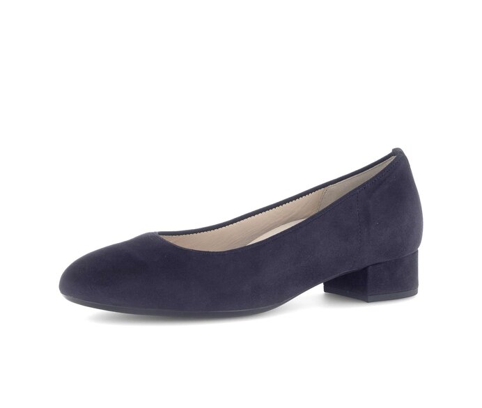 Gabor Damen  Eleganter Pumps Blau - Rauleder