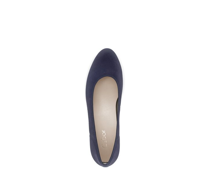 Gabor Damen  Eleganter Pumps Blau - Rauleder