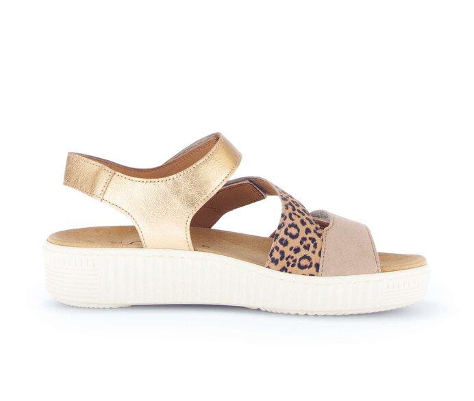 Gabor Damen  Plateau Sandale Multicolour - Materialmix Leder