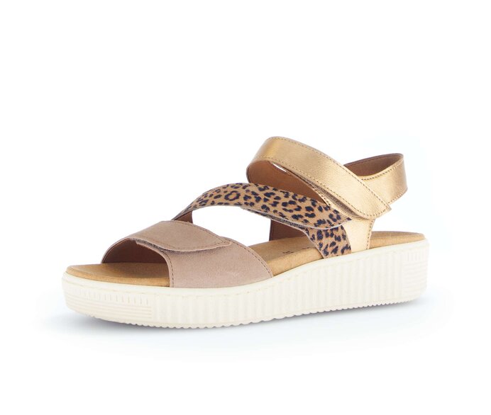Gabor Damen  Plateau Sandale Multicolour - Materialmix Leder