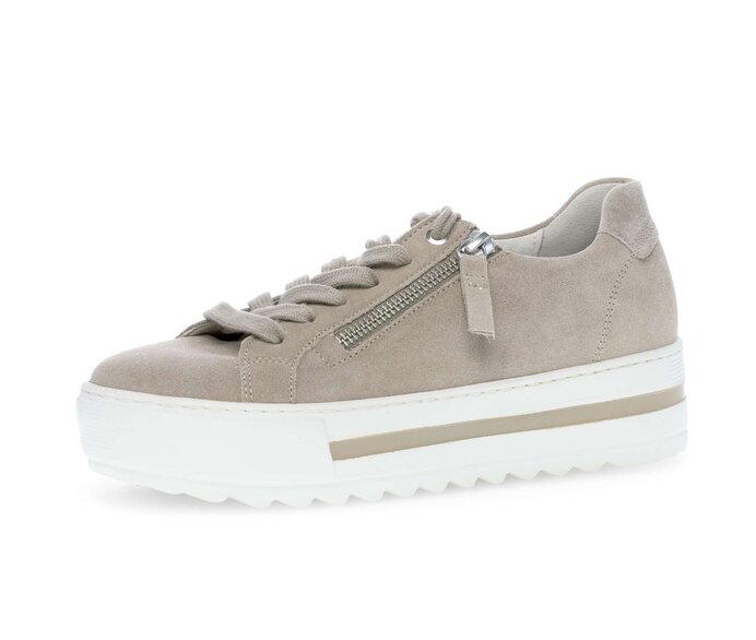 Gabor Damen  Sneaker Low Beige - Rauleder