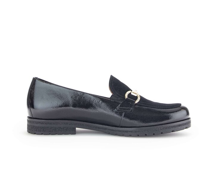 Gabor Damen  Slipper Schwarz - Lackleder