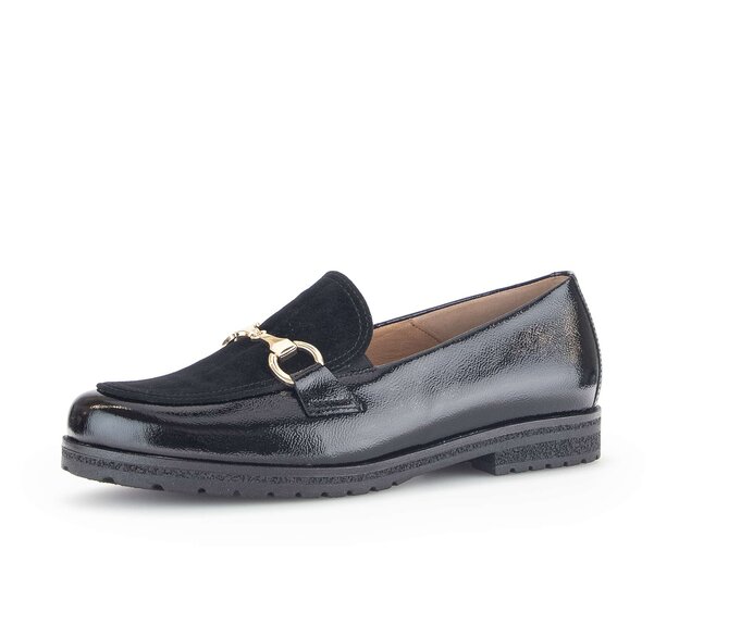 Gabor Damen  Slipper Schwarz - Lackleder
