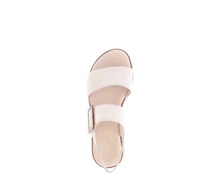 Gabor Damen  Plateau Sandale Creme - Glattleder