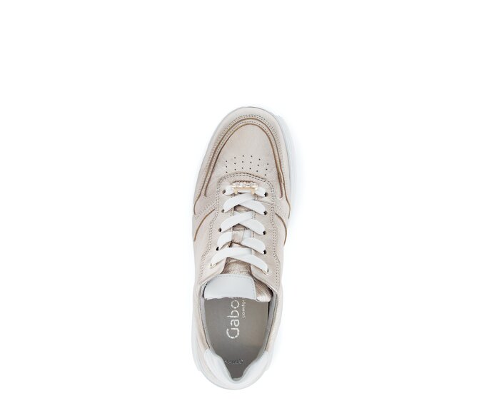 Gabor Damen  Sneaker Low Gold - Materialmix Leder