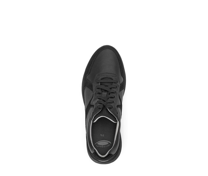 Gabor Herren Rollingsoft Sneaker Low Schwarz - Materialmix Leder