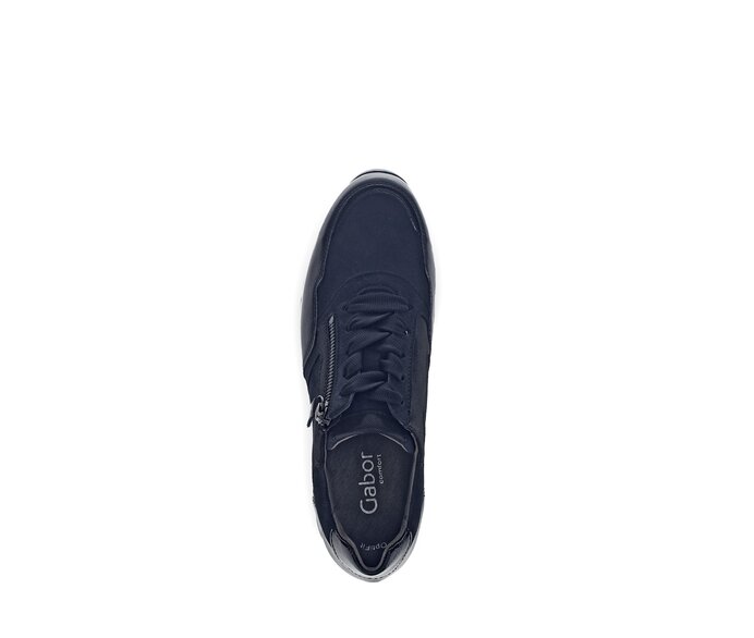 Gabor Damen  Sneaker Low Blau - Materialmix Leder