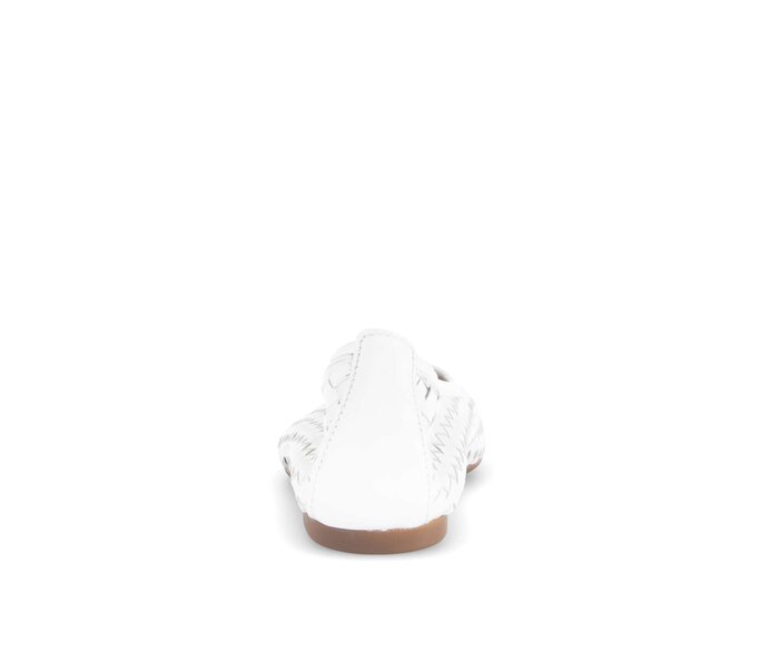 Gabor Damen  Eleganter Ballerina Weiß - Glattleder