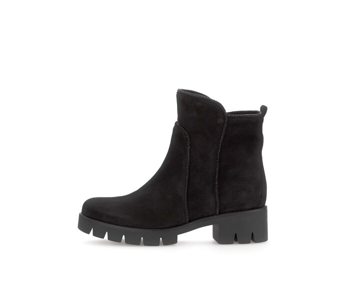 Gabor Damen Sportliche Stiefelette Schwarz - Rauleder