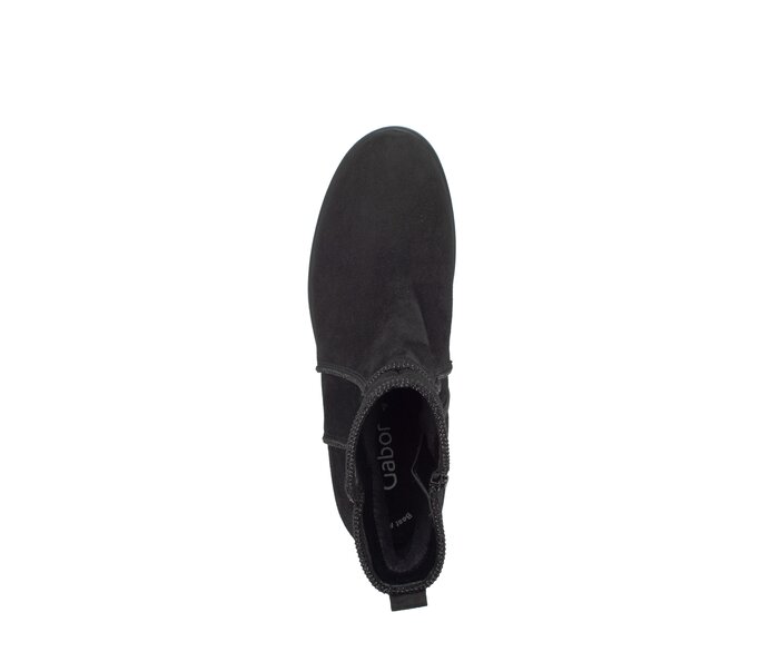 Gabor Damen  Sportliche Stiefelette Schwarz - Rauleder