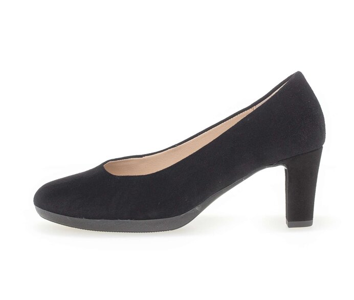 Gabor Damen Plateau Pumps Schwarz - Rauleder