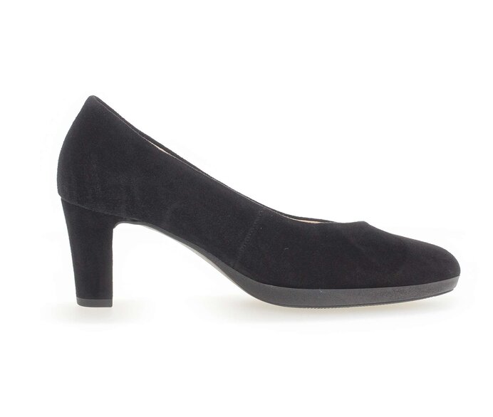 Gabor Damen  Plateau Pumps Schwarz - Rauleder