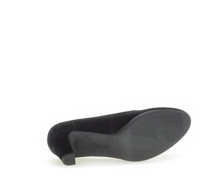 Gabor Damen  Plateau Pumps Schwarz - Rauleder
