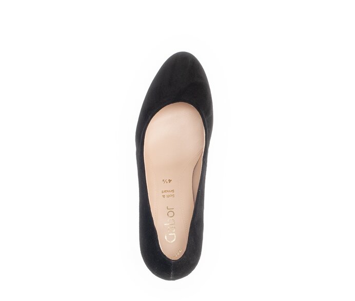 Gabor Damen  Plateau Pumps Schwarz - Rauleder
