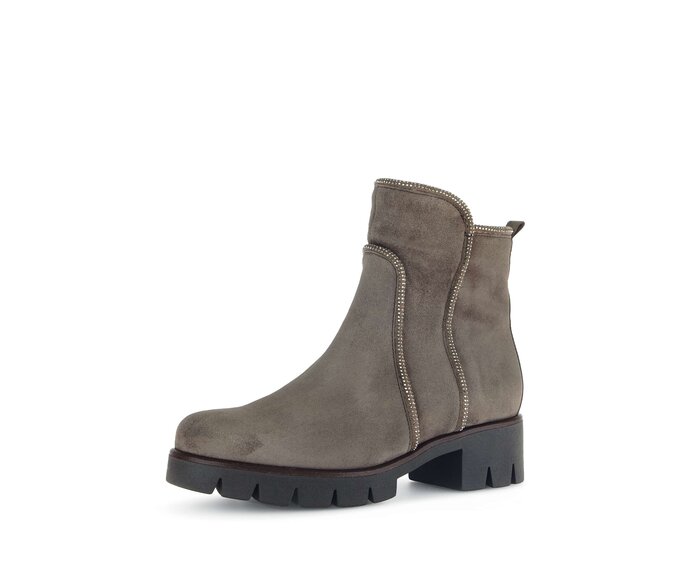Gabor Damen  Sportliche Stiefelette Braun - Rauleder