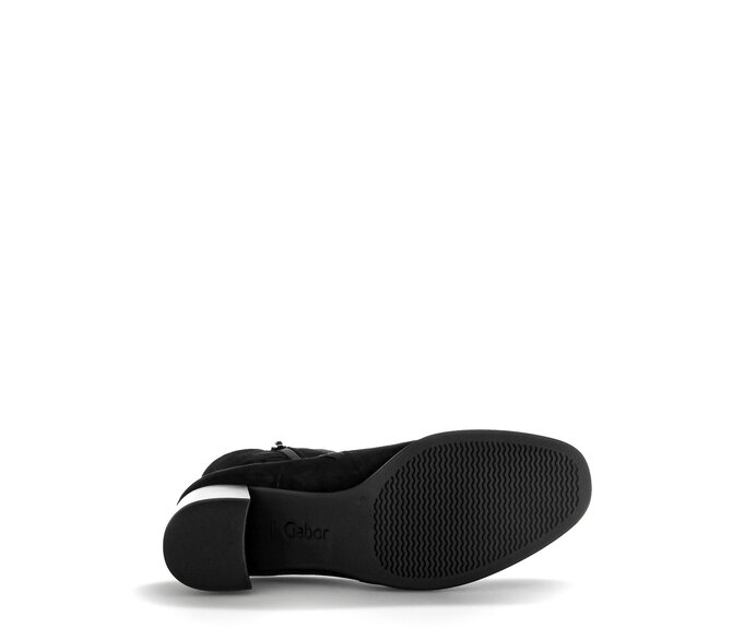 Gabor Damen  Elegante Stiefelette Schwarz - Rauleder