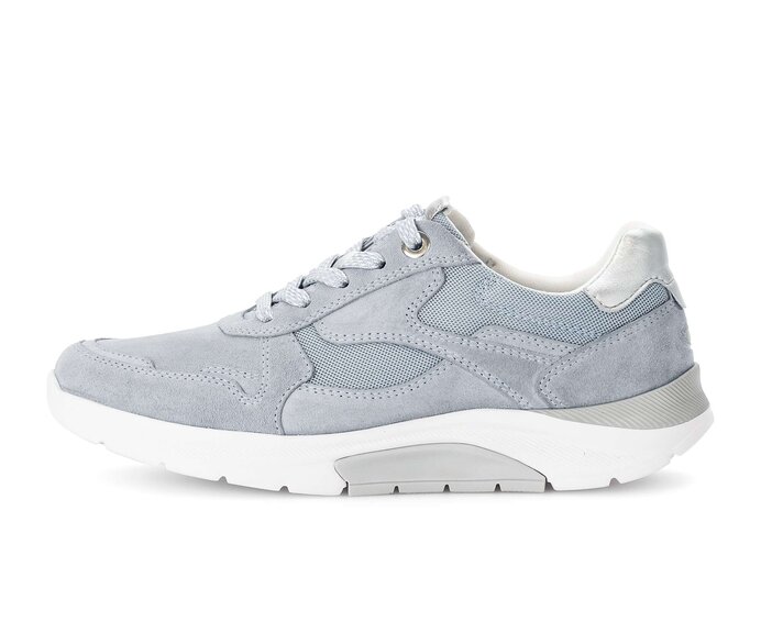 Gabor Damen Sneaker Low Blau - Materialmix Leder/Lederimitat