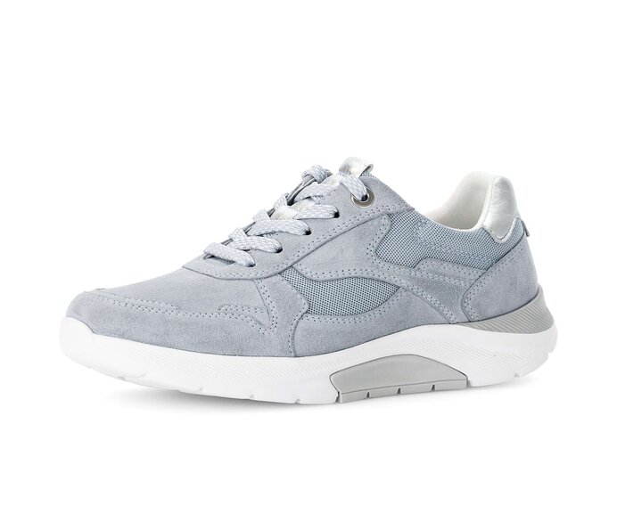 Gabor Damen  Sneaker Low Blau - Materialmix Leder/Lederimitat