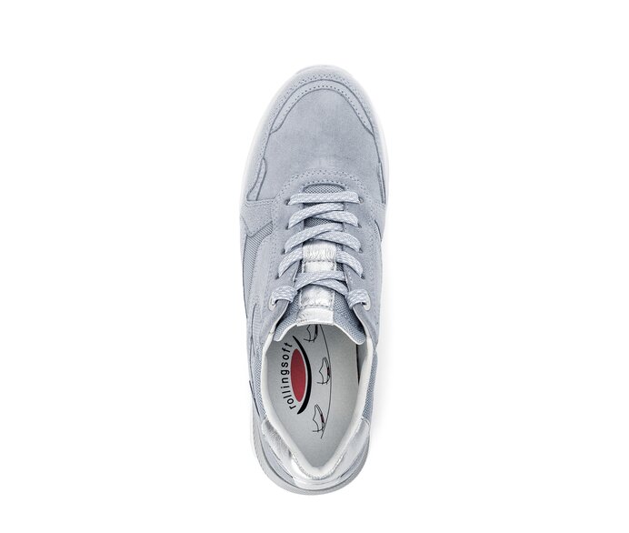 Gabor Damen  Sneaker Low Blau - Materialmix Leder/Lederimitat