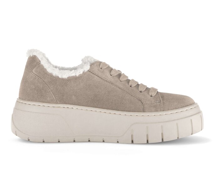 Gabor Damen  Sneaker Low Beige - Materialmix Leder/Lederimitat