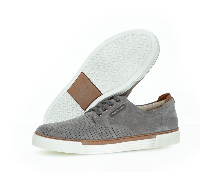 Pius Gabor Herren Sneaker Low Grau - Rauleder