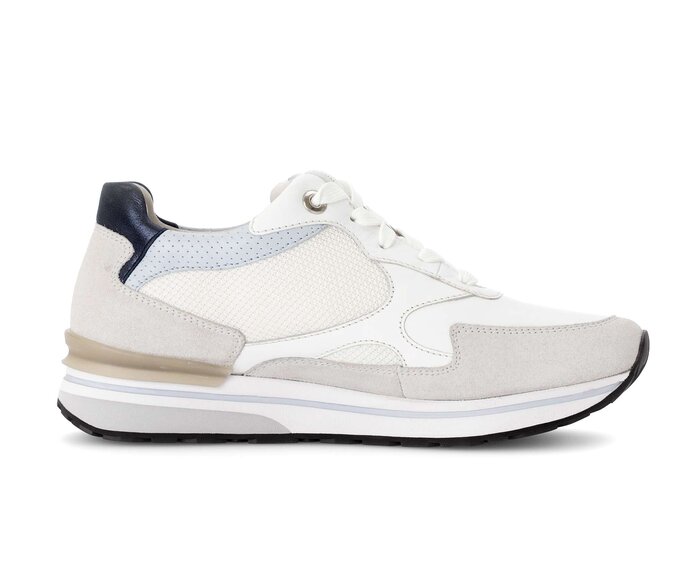 Gabor Damen  Sneaker Low Weiß - Materialmix Leder/Lederimitat