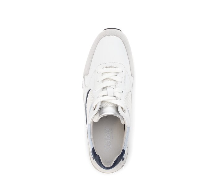 Gabor Damen  Sneaker Low Weiß - Materialmix Leder/Lederimitat