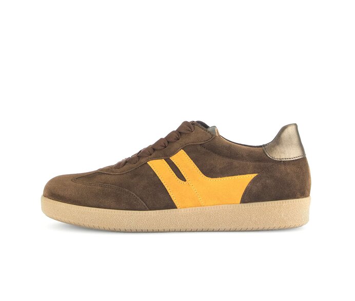 Gabor Damen Sneaker Low Braun - Materialmix Leder