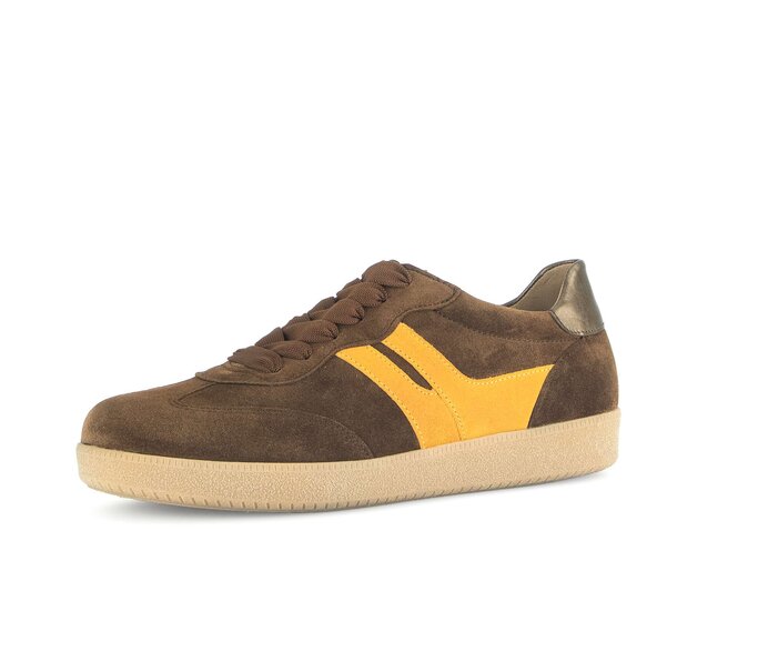 Gabor Damen  Sneaker Low Braun - Materialmix Leder