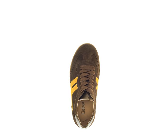 Gabor Damen  Sneaker Low Braun - Materialmix Leder