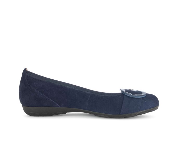 Gabor Damen  Sportliche Ballerina Blau - Rauleder