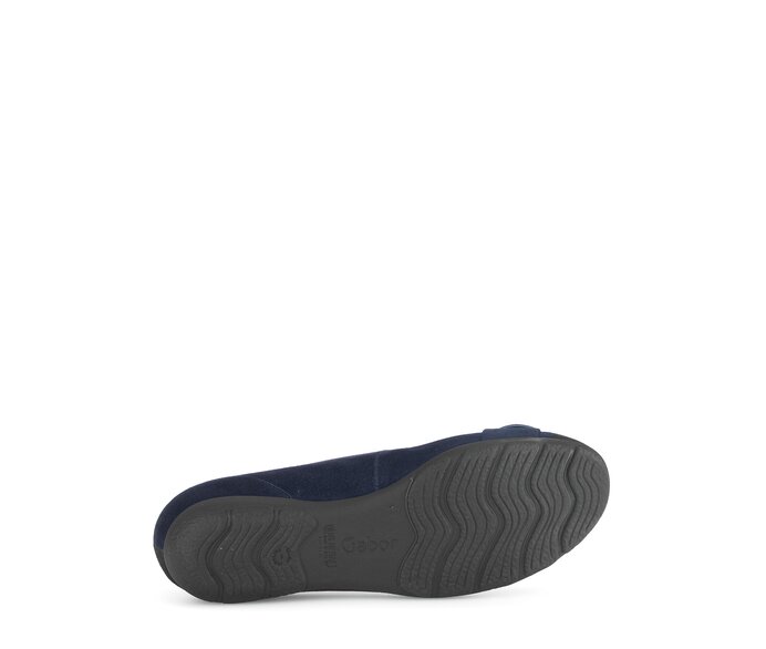 Gabor Damen  Sportliche Ballerina Blau - Rauleder