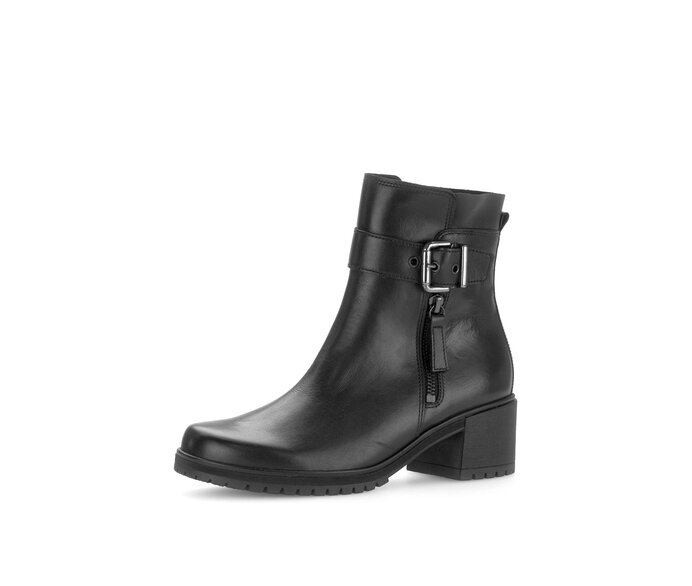 Gabor Damen  Plateau Stiefelette Schwarz - Glattleder