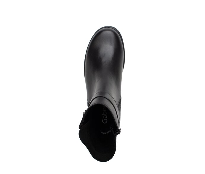 Gabor Damen  Plateau Stiefelette Schwarz - Glattleder
