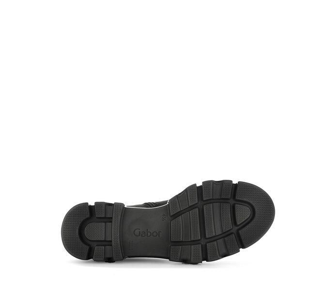 Gabor Damen  Schnürstiefelette Schwarz - Glattleder