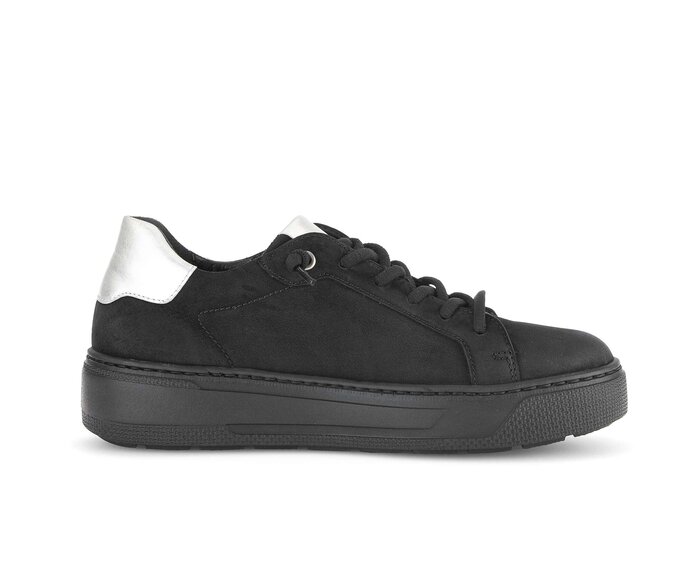 Gabor Damen  Sneaker Low Schwarz - Materialmix Leder