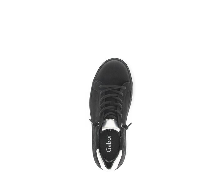Gabor Damen  Sneaker Low Schwarz - Materialmix Leder