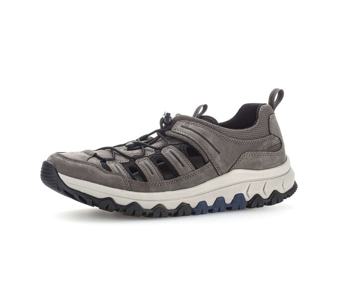 Gabor Herren Rollingsoft Sneaker Low Grau - Materialmix Leder/Textil